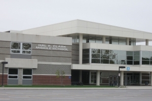 Clark Middle School front entrance