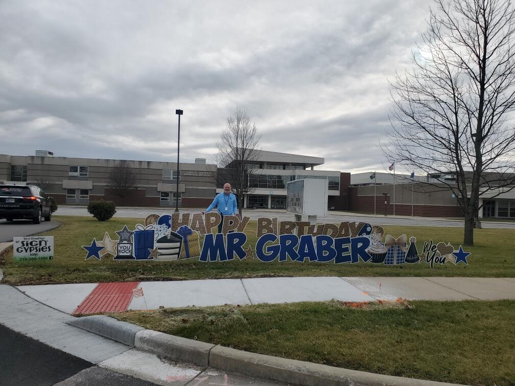 Clark celebrated Principal Graber as he headed into his birthday weekend. Happy Birthday, Mr. Graber. Thank you for all you do!